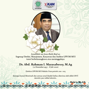 Innalillahi Wa Inna Ilaihi Rojiun : Dr. Abd. Rahman I. Marasabessy, M.Ag