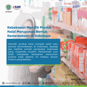 Kebebasan Memilih Produk Halal Merupakan Bentuk Kemerdekaan di Indonesia