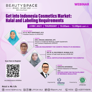 Bahas Persyaratan Halal Produk Kosmetik di Indonesia, Mari Ikuti Webinar Ini!