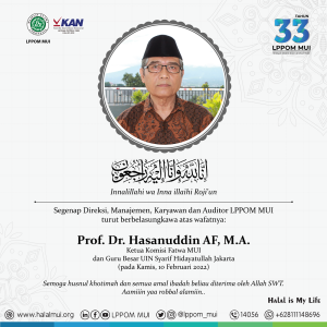 Turut berbelasungkawa atas Wafatnya Prof. Dr. Hasanuddin AF, M.A.