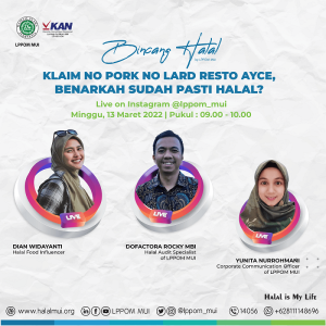 Bahas Titik Kritis Resto All You Can Eat, Saksikan IG Live LPPOM MUI!