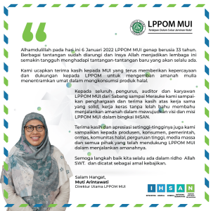Milad LPPOM MUI ke-33 : Terima kasih dan Apresiasi kepada Semua Pihak