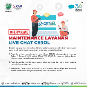 Maintenance Layanan Live Chat Cerol