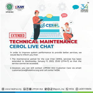 Cerol Live Chat Service Maintenance