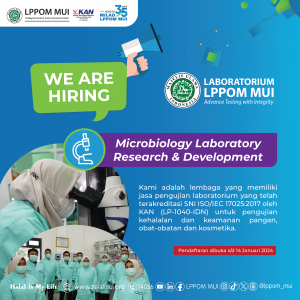 Lowongan Kerja Laboratorium LPPOM MUI 2024 – Microbiology Laboratory Research and Development