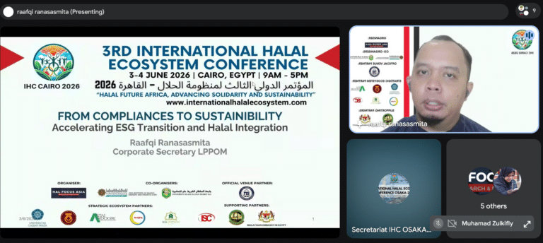 Di Forum Internasional Kairo, LPPOM Gagas Konsep Green Halal untuk Industri Berkelanjutan